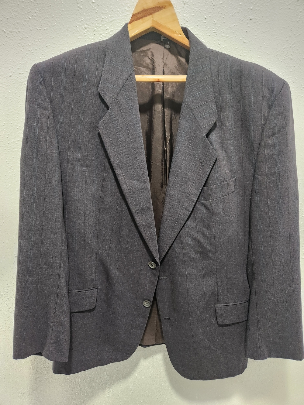 Hugo Boss Blazer 44R Gray Pinstripe Sport Coat Mens Suit Jacket